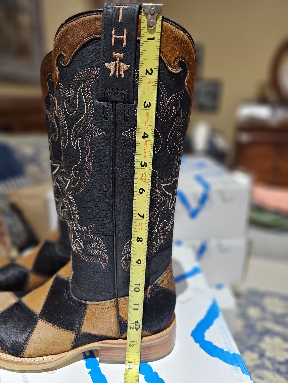 Women Tin Haul 'Fuzzy Wuzzy' Hair-On-Hide Western Western Boots, NIB - Picture 8 of 10